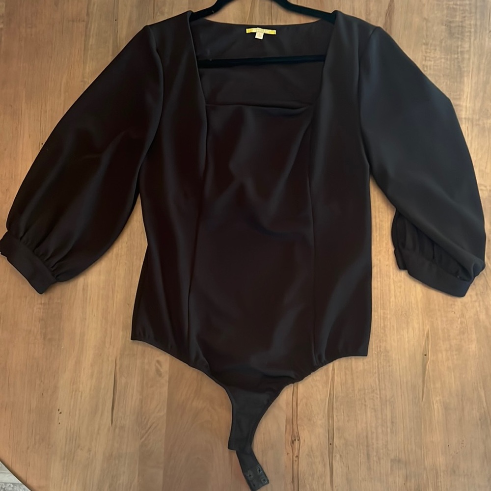 Gianni Bini square neck dressy bodysuit size Large